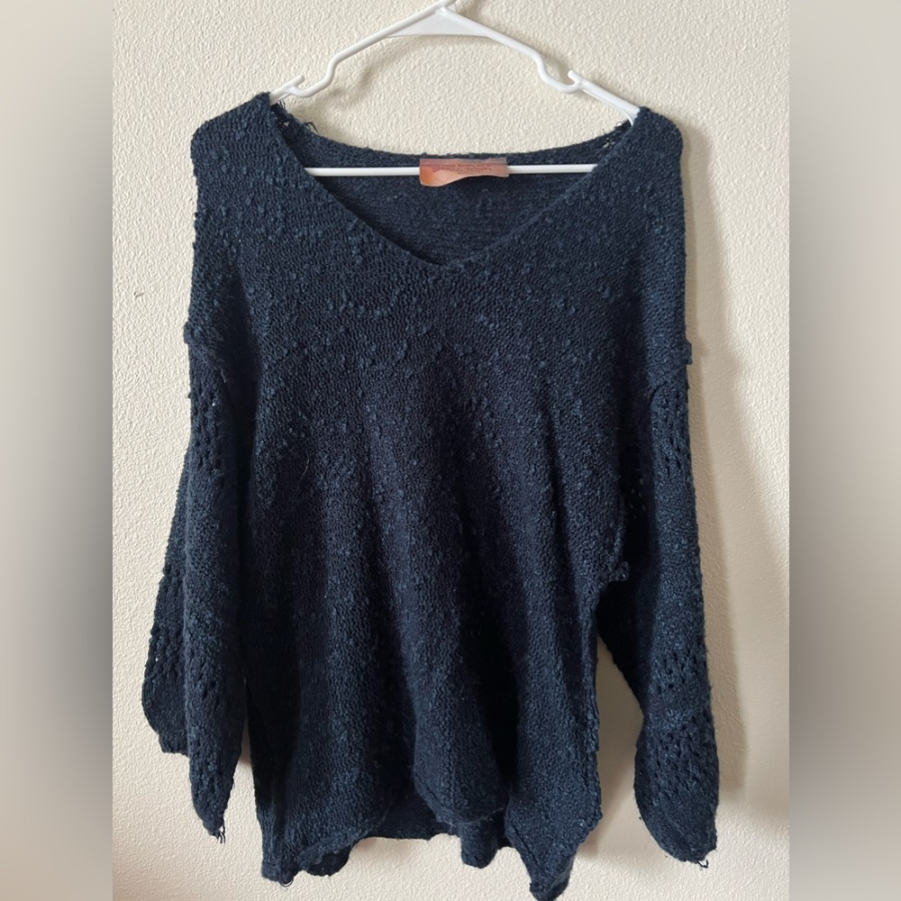 Navy V-Neck Sweater